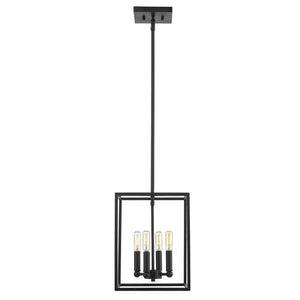 Homeroots Cobar 4-light Matte Black Pendant   398150