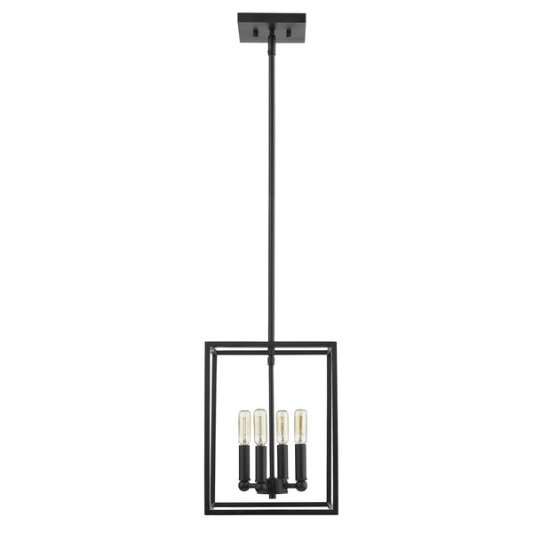 Homeroots Cobar 4-light Matte Black Pendant   398150