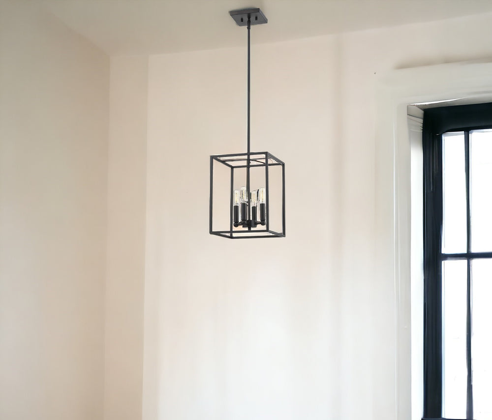 Homeroots Cobar 4-light Matte Black Pendant   398150