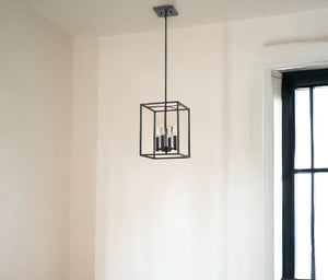 Homeroots Cobar 4-light Matte Black Pendant   398150