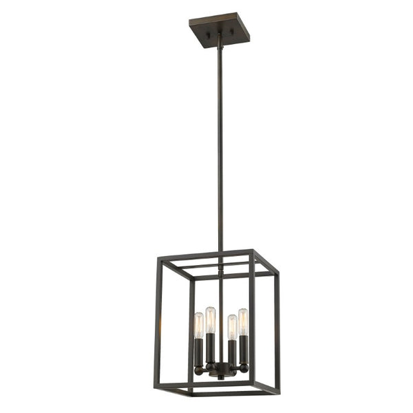 Metal Four Bulb Dimmable Flush Mount Ceiling Fixture for Modern Living and Dining Rooms
