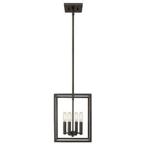 Metal Four Bulb Dimmable Flush Mount Ceiling Fixture for Modern Living and Dining Rooms