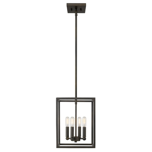 Metal Four Bulb Dimmable Flush Mount Ceiling Fixture for Modern Living and Dining Rooms