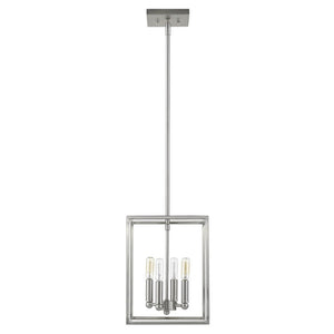 Metal Four Bulb Dimmable Flush Mount Ceiling Fixture for Modern Living and Dining Rooms