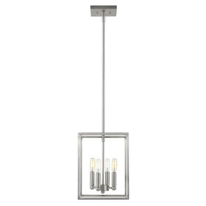 Metal Four Bulb Dimmable Flush Mount Ceiling Fixture for Modern Living and Dining Rooms