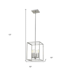 Metal Four Bulb Dimmable Flush Mount Ceiling Fixture for Modern Living and Dining Rooms
