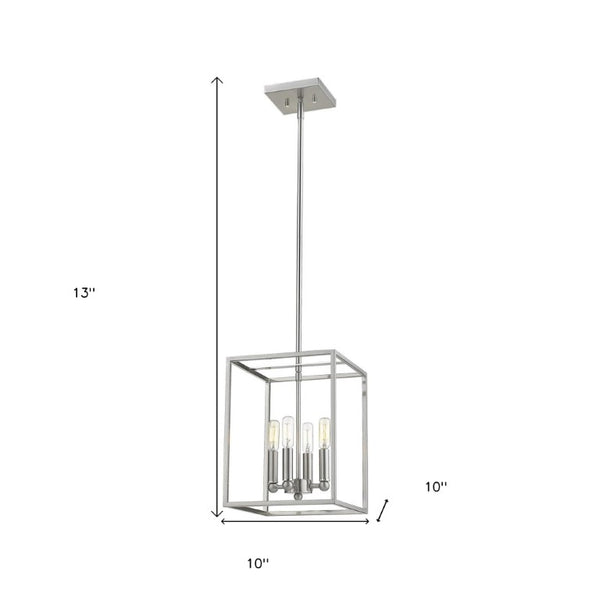 Metal Four Bulb Dimmable Flush Mount Ceiling Fixture for Modern Living and Dining Rooms