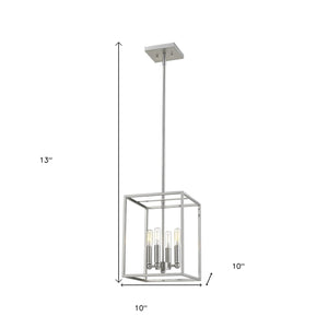 Homeroots Cobar 4-light Satin Nickel Pendant   398152