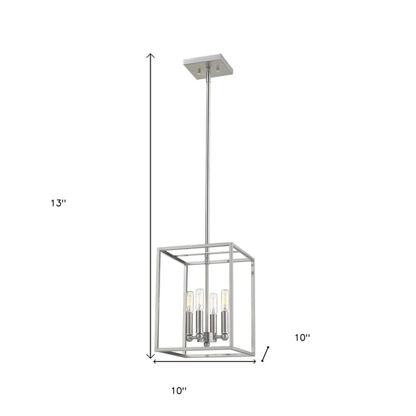 Homeroots Cobar 4-light Satin Nickel Pendant   398152