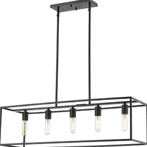 Metal Five Bulb Dimmable Flush Mount Ceiling Fixture for Modern Living and Dining Rooms