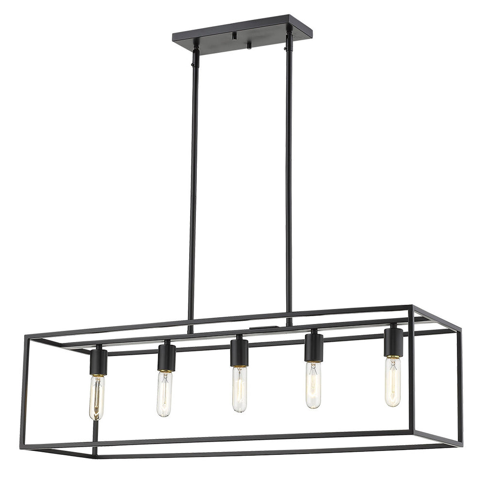 Homeroots Cobar 5-light Matte Black Island Pendant   398153