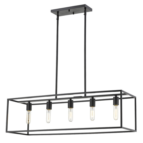 Homeroots Cobar 5-light Matte Black Island Pendant   398153