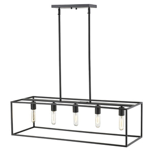 Homeroots Cobar 5-light Matte Black Island Pendant   398153
