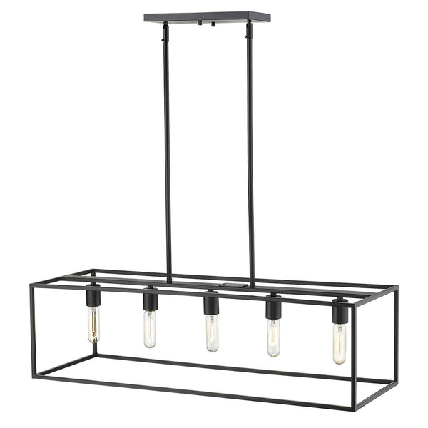Homeroots Cobar 5-light Matte Black Island Pendant   398153