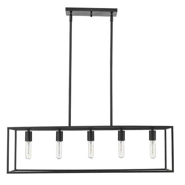 Homeroots Cobar 5-light Matte Black Island Pendant   398153