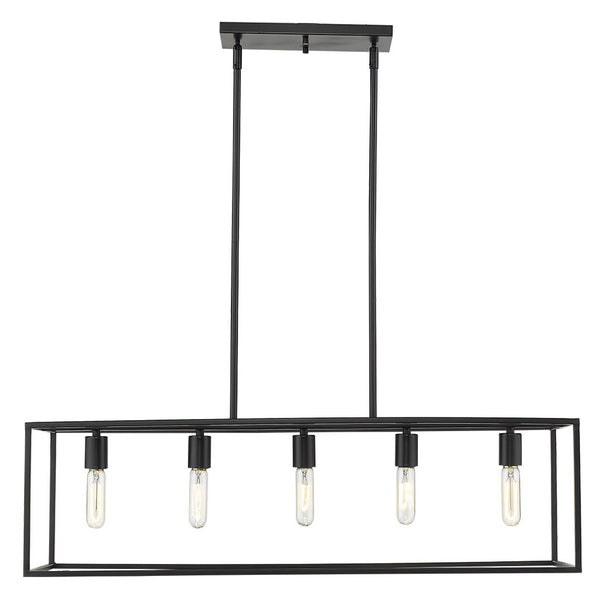 Homeroots Cobar 5-light Matte Black Island Pendant   398153