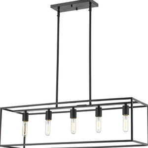 Homeroots Cobar 5-light Matte Black Island Pendant   398153