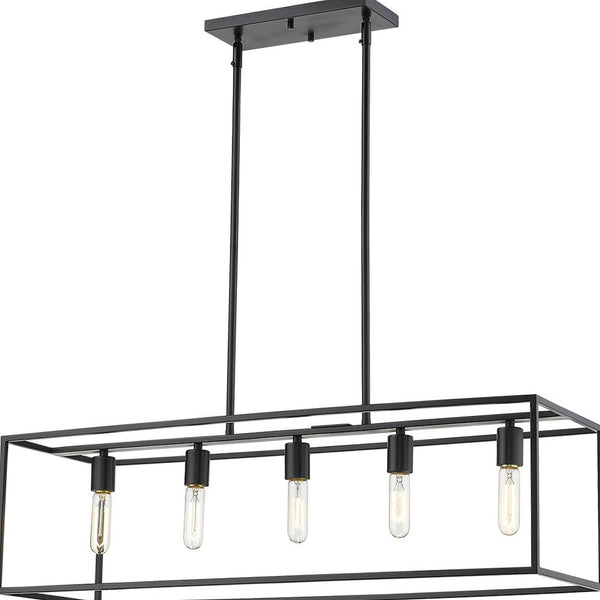 Homeroots Cobar 5-light Matte Black Island Pendant   398153