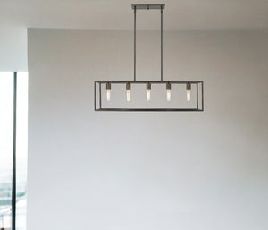 Homeroots Cobar 5-light Soil-rubbed Bronze Island Pendant   398154