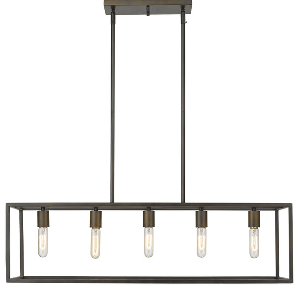 Homeroots Cobar 5-light Soil-rubbed Bronze Island Pendant   398154