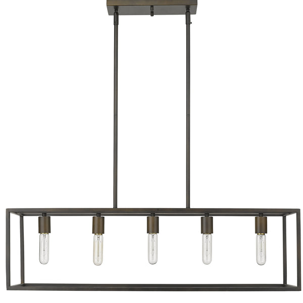 Homeroots Cobar 5-light Soil-rubbed Bronze Island Pendant   398154