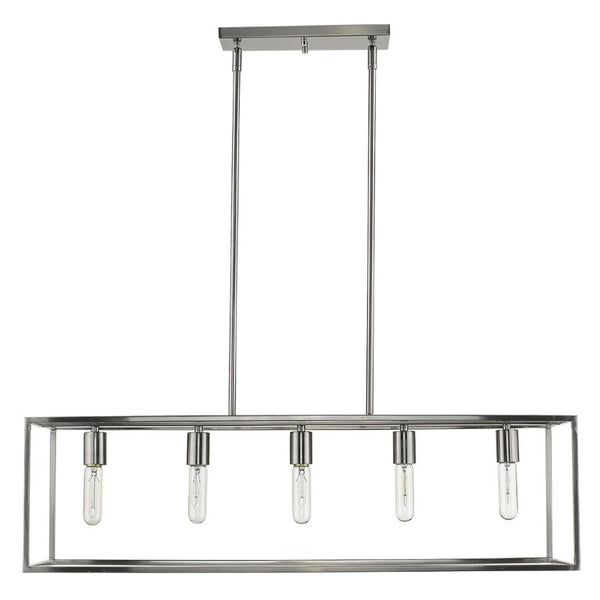Metal Five Bulb Dimmable Flush Mount Ceiling Fixture for Modern Living and Dining Rooms