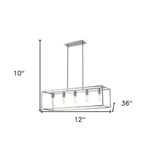Metal Five Bulb Dimmable Flush Mount Ceiling Fixture for Modern Living and Dining Rooms