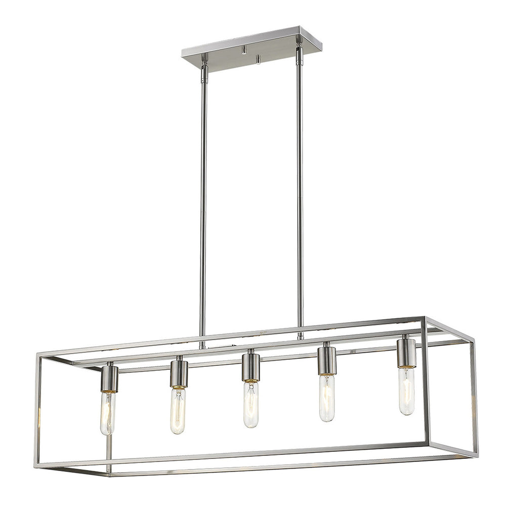Homeroots Cobar 5-light Satin Nickel Island Pendant   398155