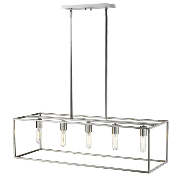 Homeroots Cobar 5-light Satin Nickel Island Pendant   398155