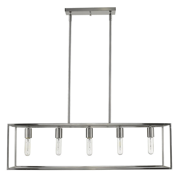 Homeroots Cobar 5-light Satin Nickel Island Pendant   398155