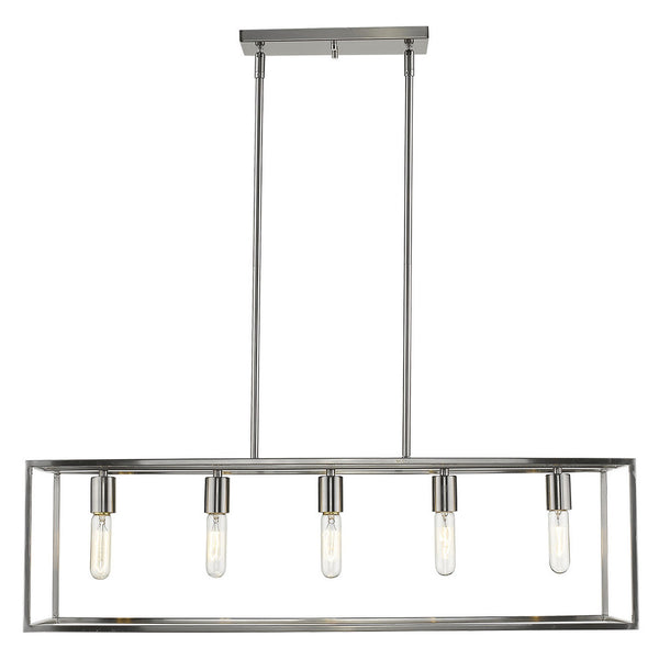 Homeroots Cobar 5-light Satin Nickel Island Pendant   398155