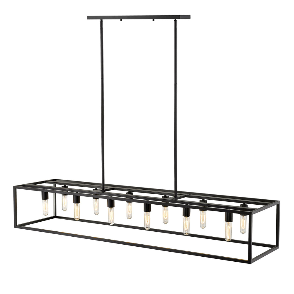 Homeroots Cobar 12-light Matte Black Island Pendant   398156