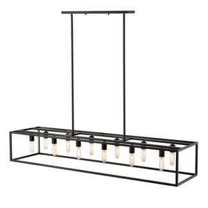Homeroots Cobar 12-light Matte Black Island Pendant   398156