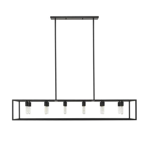 Homeroots Cobar 12-light Matte Black Island Pendant   398156