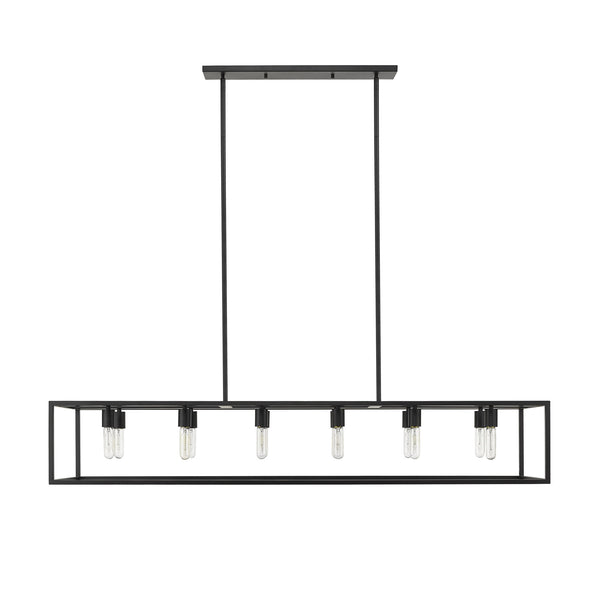 Homeroots Cobar 12-light Matte Black Island Pendant   398156