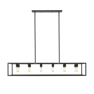 Homeroots Cobar 12-light Matte Black Island Pendant   398156