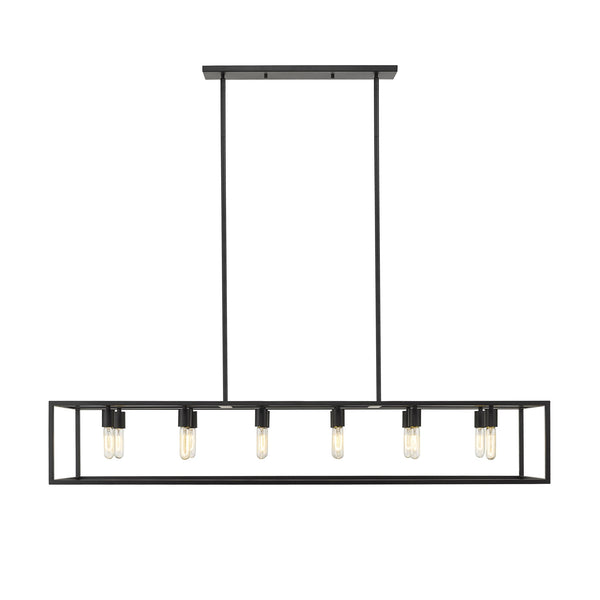 Homeroots Cobar 12-light Matte Black Island Pendant   398156