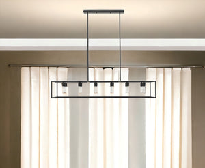 Homeroots Cobar 12-light Matte Black Island Pendant   398156