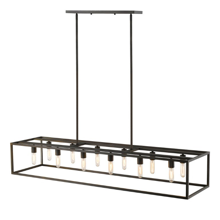 HomeRoots Metal Twelve Light Dimmable Chandelier Modern Ceiling Fixture for Living and Dining Rooms Black - B 398157