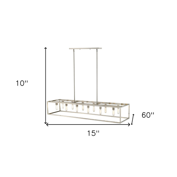 Homeroots Cobar 12-light Satin Nickel Island Pendant   398158