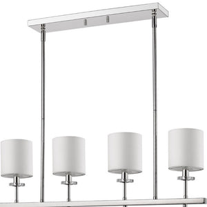Metal Four Bulb Dimmable Flush Ceiling Light with Shades for Modern Living Spaces
