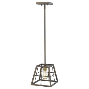 Homeroots Charley 1-light Oil-rubbed Bronze Mini-pendant   398161