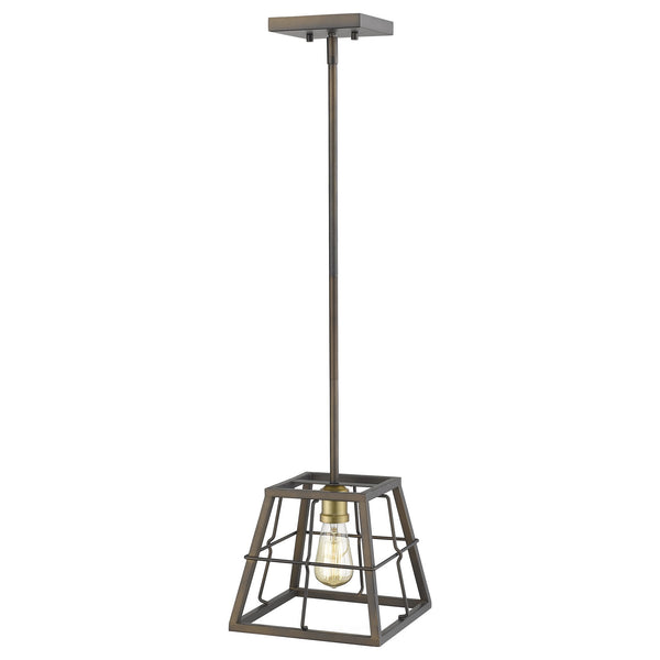 Homeroots Charley 1-light Oil-rubbed Bronze Mini-pendant   398161