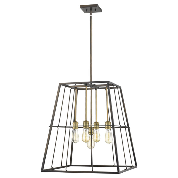 Homeroots Charley 5-light Oil-rubbed Bronze Pendant   398163