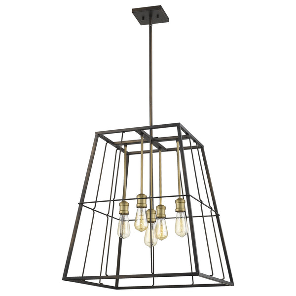 Homeroots Charley 5-light Oil-rubbed Bronze Pendant   398163