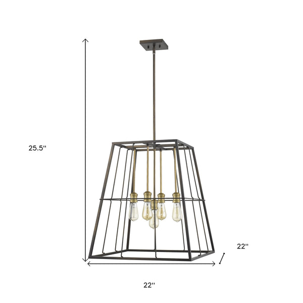 Homeroots Charley 5-light Oil-rubbed Bronze Pendant   398163