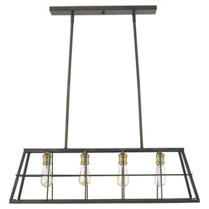 Homeroots Charley 4-light Oil-rubbed Bronze Pendant   398164