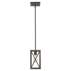 Homeroots Bronze Metal Geometric Mini Pendant Hanging Light   398170