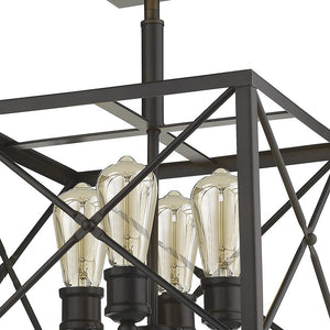 Homeroots Brooklyn 4-light Oil-rubbed Bronze Convertible Pendant   398173