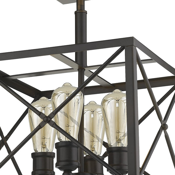 Homeroots Brooklyn 4-light Oil-rubbed Bronze Convertible Pendant   398173